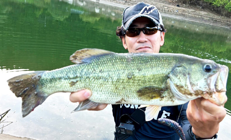 夏の終わりに子供とバス釣りと水遊び