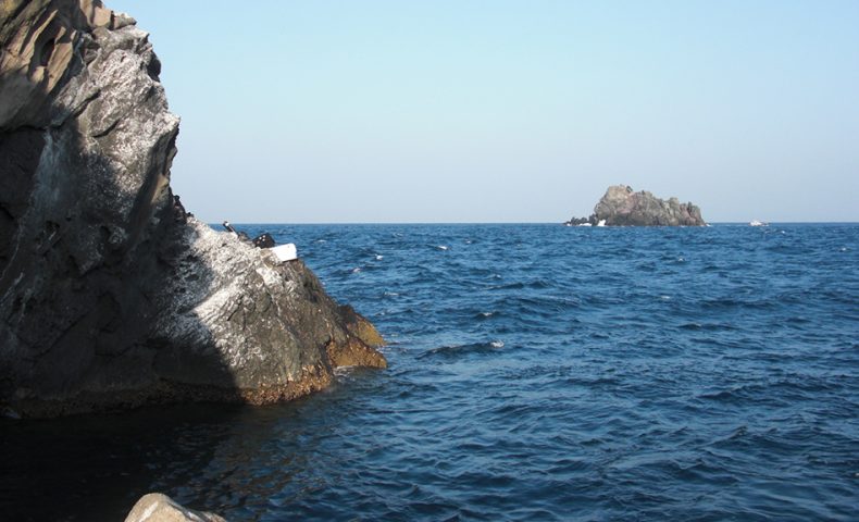 釣り納めは、古志岐三礁（ロープ下横）