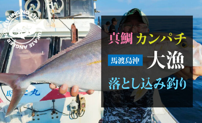 真鯛・カンパチ大漁！馬渡島沖の落とし込み釣り