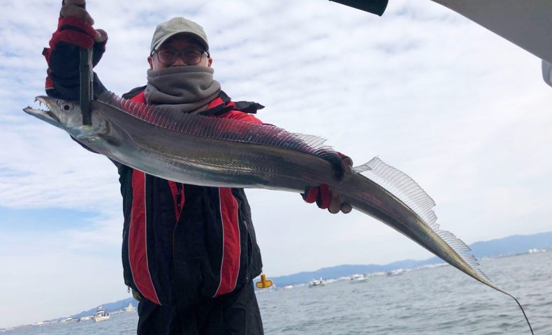 冬の博多湾タチウオテンヤ釣り